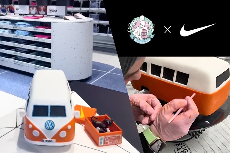 Custom Cake with Nike and Khalids Kakes