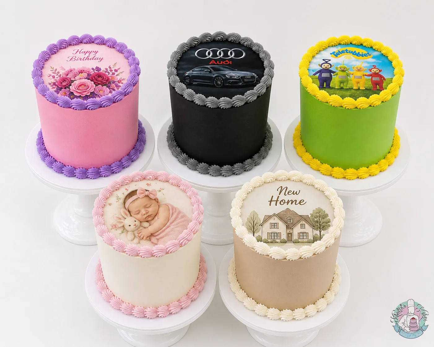 Photo Cakes Birmingham, a personalised cake topped with an edible photo print, handmade by Khalids Kakes