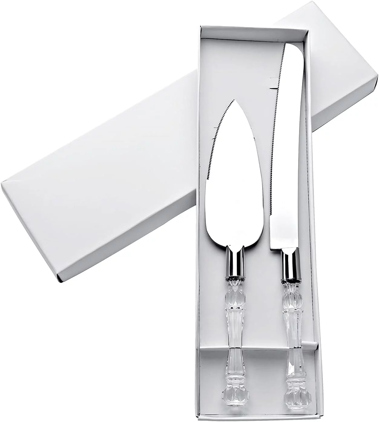 Silver Plain Wedding Knife Set